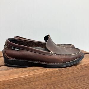 Eastland Brown Nubuck Leather Slip On Loafer Shoes Mens Size 10M